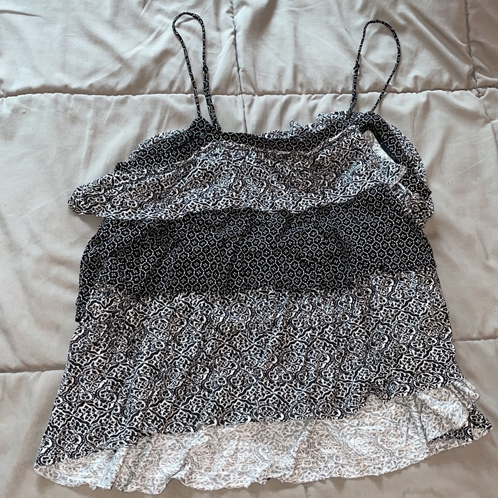 American Eagle Ruffled Layered Tank Top - Picture 5 of 6